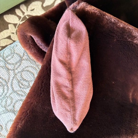 Vintage Teddy Bear Jacket Women's Chocolate Brown No Labels - Picture 9 of 13